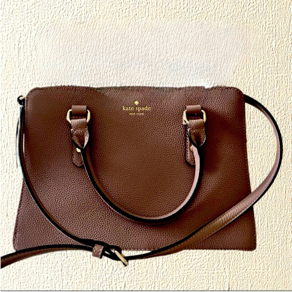 Kate Spade Beige Satchel with Structured Design